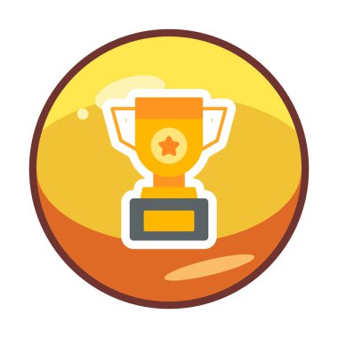 kupa simgesi, vektör çizimi