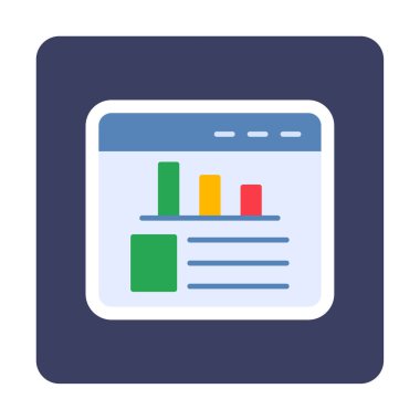 İstatistik simgesinin web vektör çizimi           