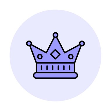 Taç nesnesi. Web simgesi basit illüstrasyon