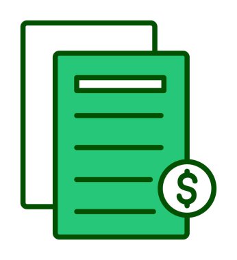 Bill düz simgesi, vektör illüstrasyonu