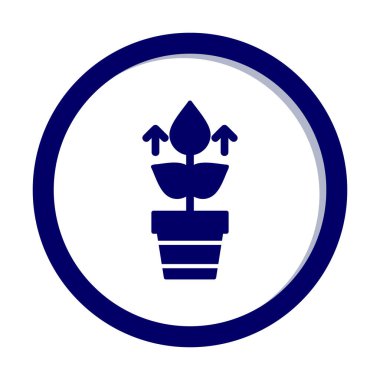 Bitki büyüme ikonu vektör illüstrasyonu