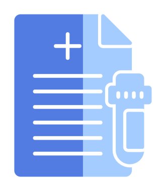 Test Raporu simgesi, vektör illüstrasyonu 