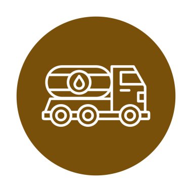 petrol kamyonu ikonu vektör illüstrasyonu