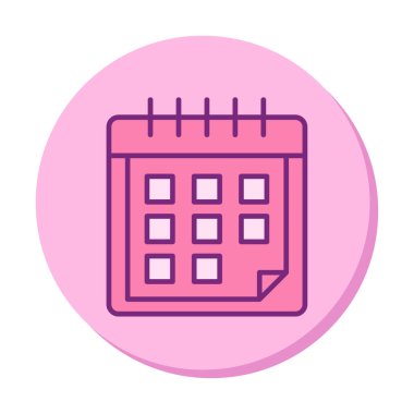 düz basit takvim vektör çizimi