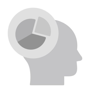 Basit Pasta Grafiği simgesi, vektör illüstrasyonu