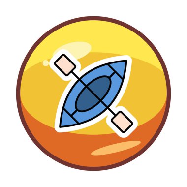 Kayak vektör illüstrasyonu, simge ögesi arkaplanı                    