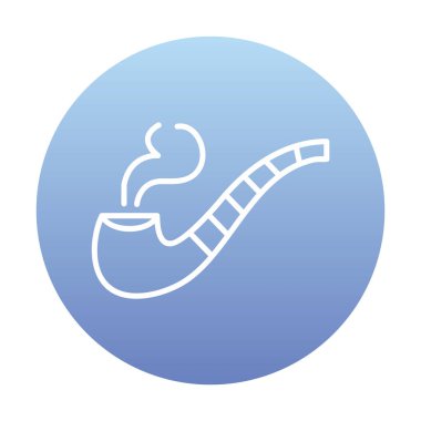 tütün tüttürme çubuğu simgesi, vektör illüstrasyonu