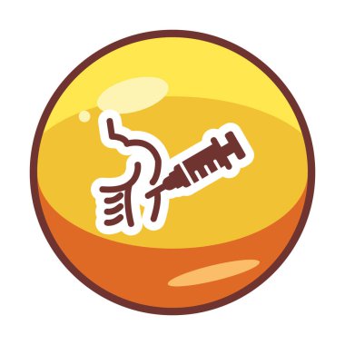 Aşılama web simgesi, vektör illüstrasyonu