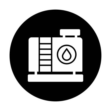 Fabrika tankı simgesi, vektör illüstrasyonu