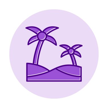 plaj simgesi vektörü beyaz arkaplanda izole edildi