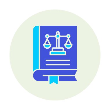 Hukuk kitabı. Web simgesi basit illüstrasyon 