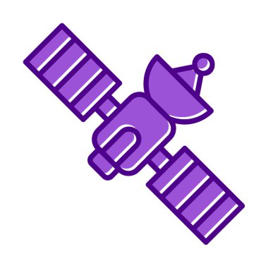 Uydu Simgesi, vektör illüstrasyonu 