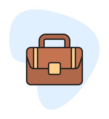 Çanta. Web simgesi basit illüstrasyon