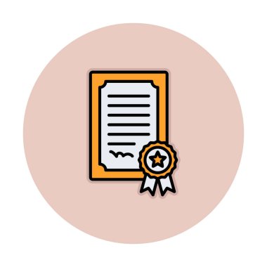 düz basit sertifika vektör illüstrasyon tasarımı