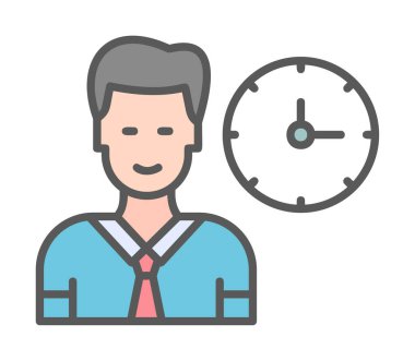 Çalışma Zamanı web simgesi vektör illüstrasyonu