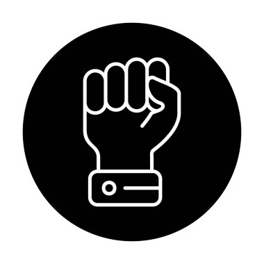 Yumruk simgesi basit vektör