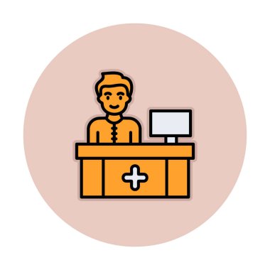 Resepsiyon simgesi, vektör illüstrasyonu basit tasarım