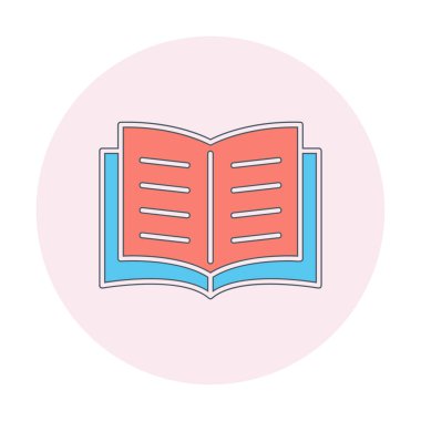 Kitap web simgesi vektör illüstrasyonunu aç