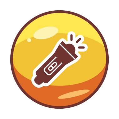 el feneri düz simge vektör çizim  