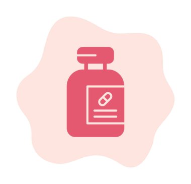 ilaç şişesi simgesi, vektör illüstrasyonu