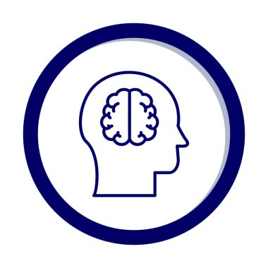 Moda Biçimli Beyin Simgesi İzole Arkaplan