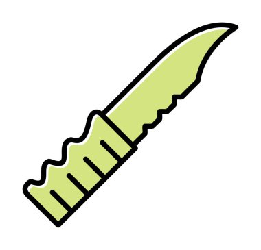 Bıçak tasarımı illüstrasyonunun vektör simgesi