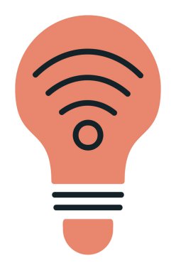 Ampul Ağı simgesi basit bir çizim. Akıllı Ampul                                                     