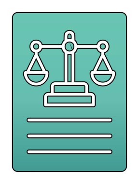 düz kanun simgesi vektör illüstrasyonu