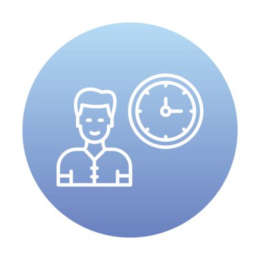 Çalışma Zamanı web simgesi vektör illüstrasyonu