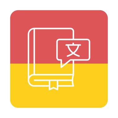 çevirmen sözlük vektör illüstrasyonu 