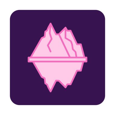 Arkaplanda izole edilmiş Iceberg vektör simgesi.