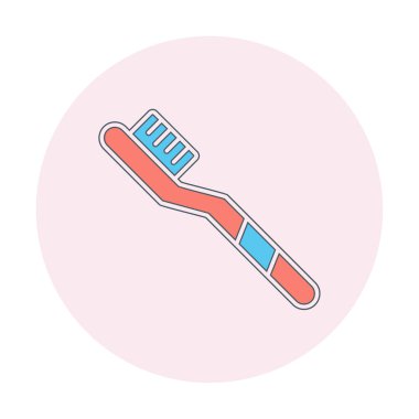 Diş fırçası izole edilmiş simge element vektör çizimi