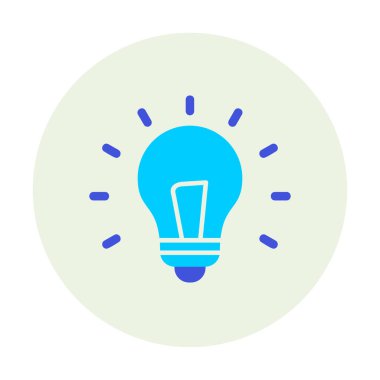 Fikir ampulü simgesi, vektör illüstrasyon tasarımı