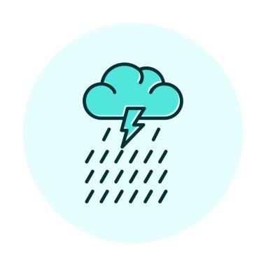yağmur simgesi, vektör illüstrasyonu  