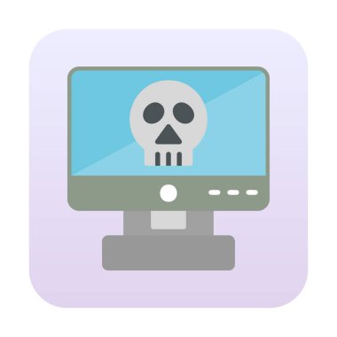 Bilgisayar korsanlığı simgesi, basit bir stil. vektör