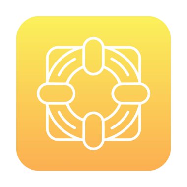 Bir cankurtaran simgesinin vektör illüstrasyonu