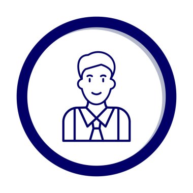 Yönetici satırı simgesi. Kravatlı adam. vektör çizimi tasarımı