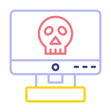 Bilgisayar korsanlığı simgesi, basit bir stil. vektör