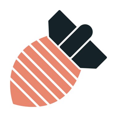 Atom Bombası Web simgesi, vektör illüstrasyonu