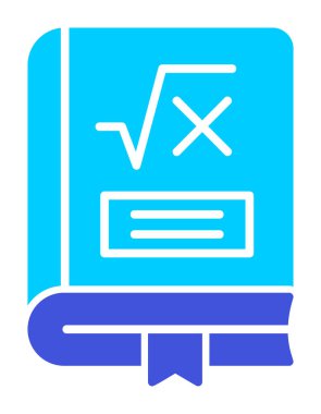 Matematik kitabı. Web simgesi basit illüstrasyon                         