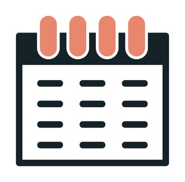 düz basit takvim vektör çizimi