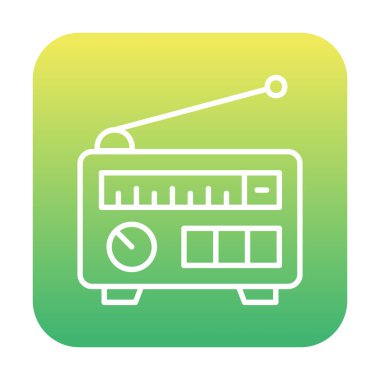 radyo simgesi web basit illüstrasyon