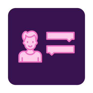 Röportaj simgesi çizimi