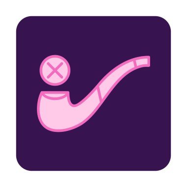 Basit Sigara İçilmez alanı simgesi, vektör illüstrasyonu