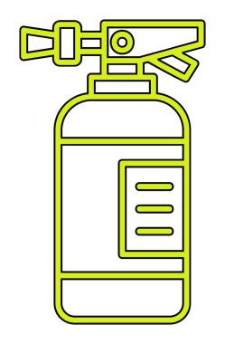 Yangın söndürücüsü. Web simgesi illüstrasyonu