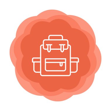 Sırt çantası ikon vektörü. Okul sırt çantası tabelası. izole edilmiş sınır sembolü çizimi