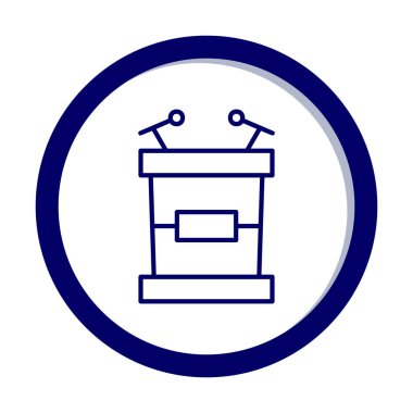 Modern Tribune simgesinin vektör çizimi                     