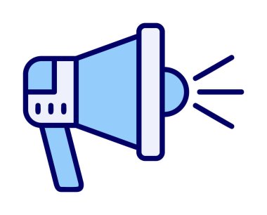 megafon simgesi vektörü web ve mobil tasarımınız için beyaz arkaplanda izole edilmiş, megafon logosu konsepti 