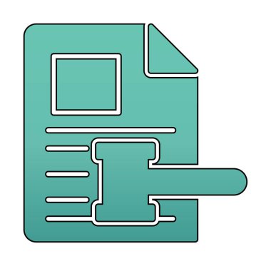 Açık artırma ya da Yargıç Tokmak simgesi düz stilde