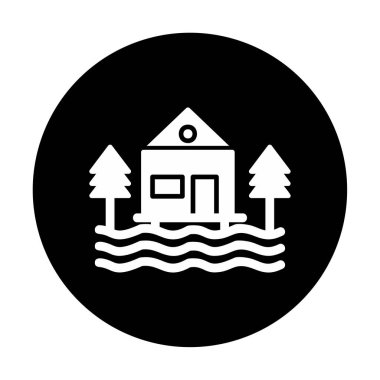 Bir Resort simgesinin vektör illüstrasyonu